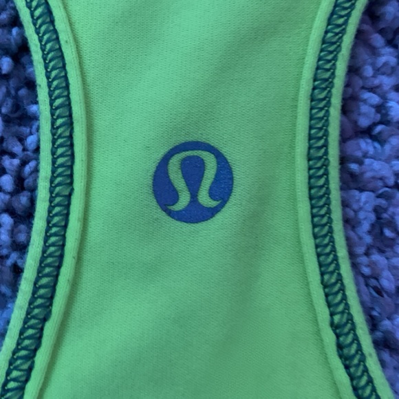 cropped lulu tank yellow racer back size 4 - Picture 2 of 2